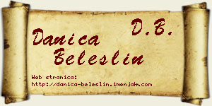 Danica Beleslin vizit kartica